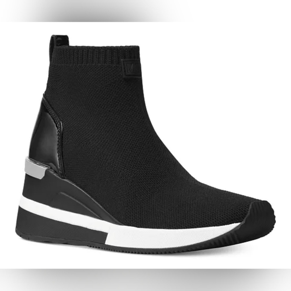 Michael Kors Women's Skyler Wedge Sock Bootie Sneakers - Picture 1 of 3